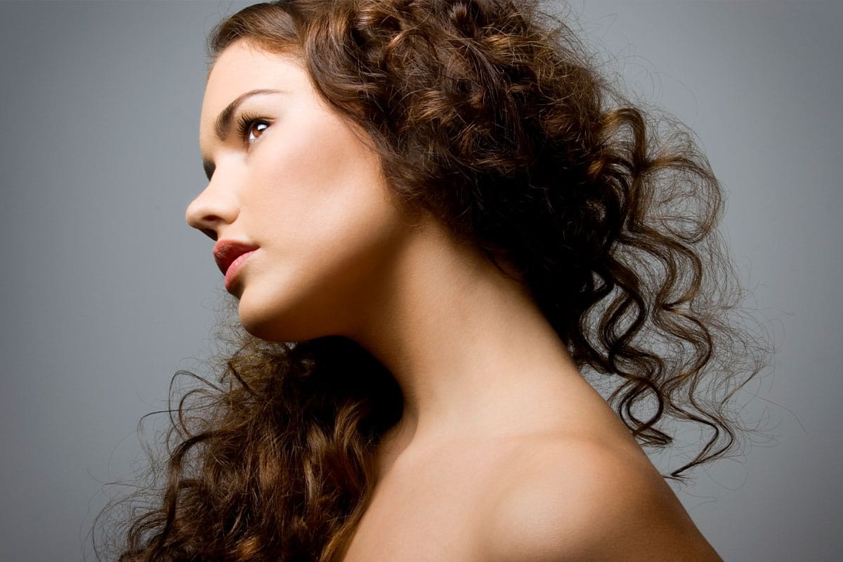 woman after getting a neck lift in Marietta, GA